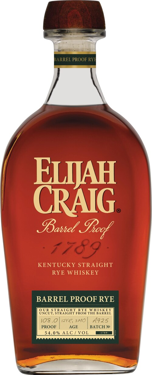 Elijah Craig unveils its first-ever Barrel Proof Rye&nbsp;Whiskey